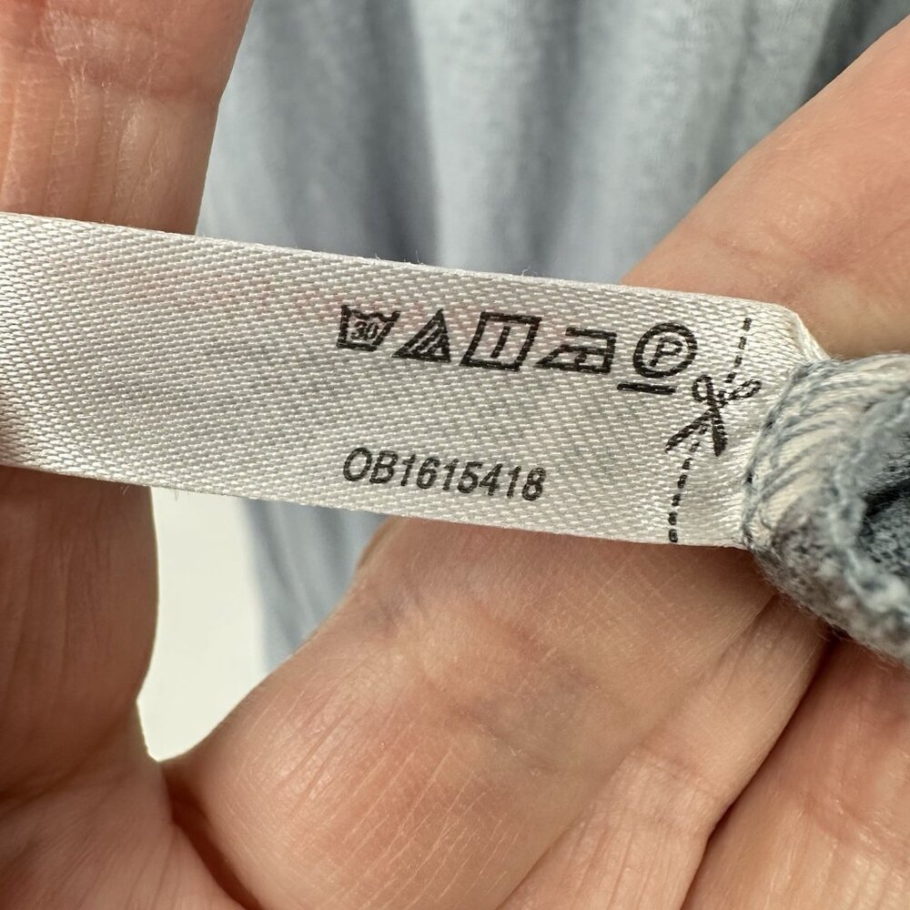 SOLD blue MEDIUM cotton linen long sleeve